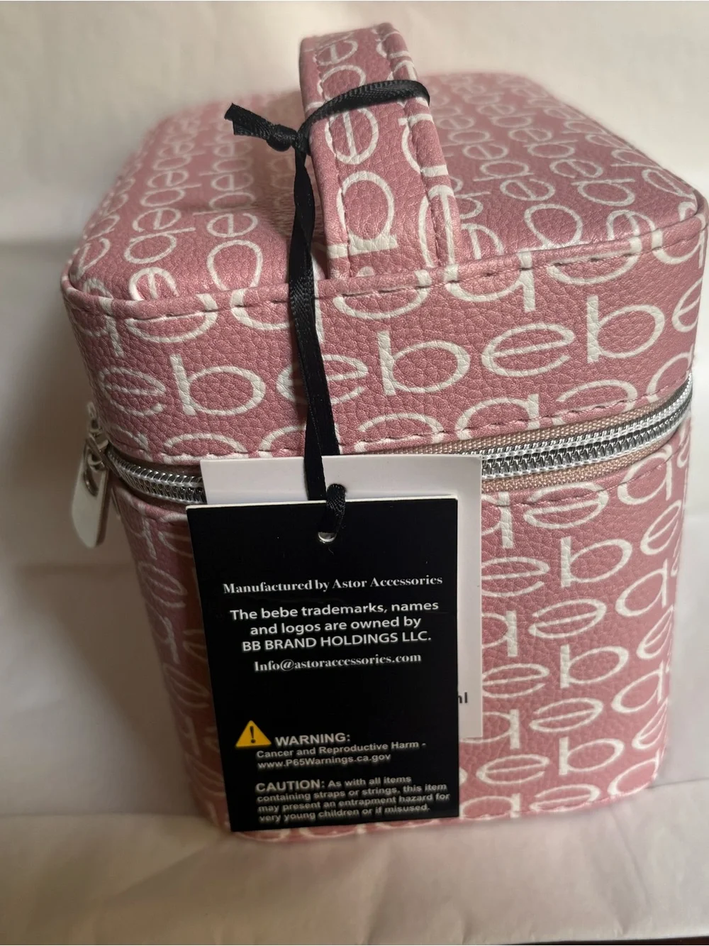 bebe Pink Logo Case Cosmetic/Toiletry Bag